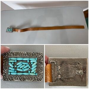 Streets Ahead made in USA size medium belt with buckle western turquoise